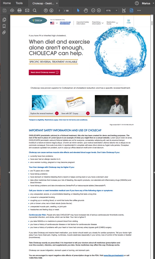 Web to PDF top to bottom